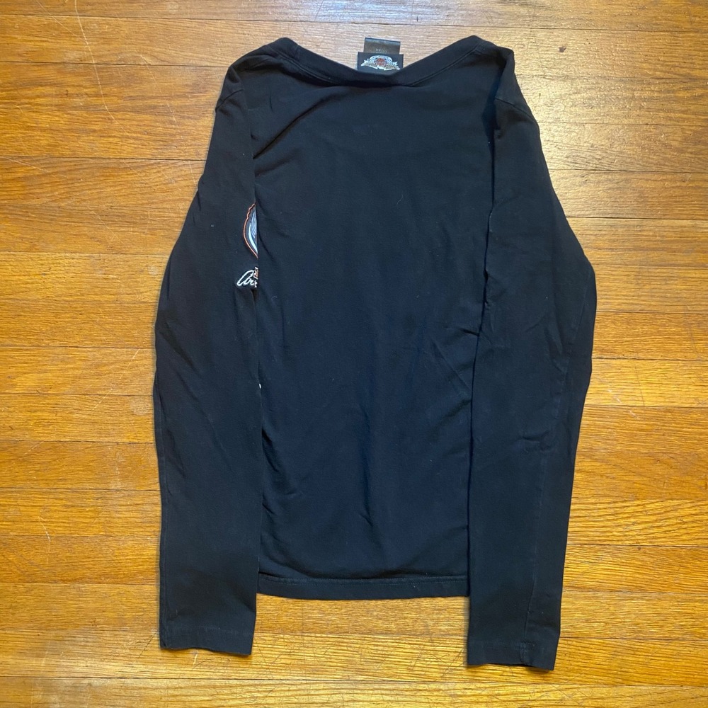 Harley Davidson 105th Anniversary Long Sleeve Graphic T-Shirt Black Womens Small - Picture 7 of 7